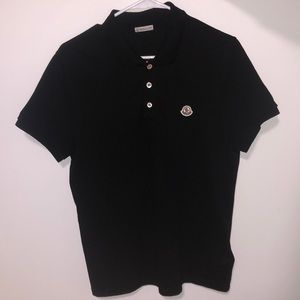 Mens Black Moncler Polo